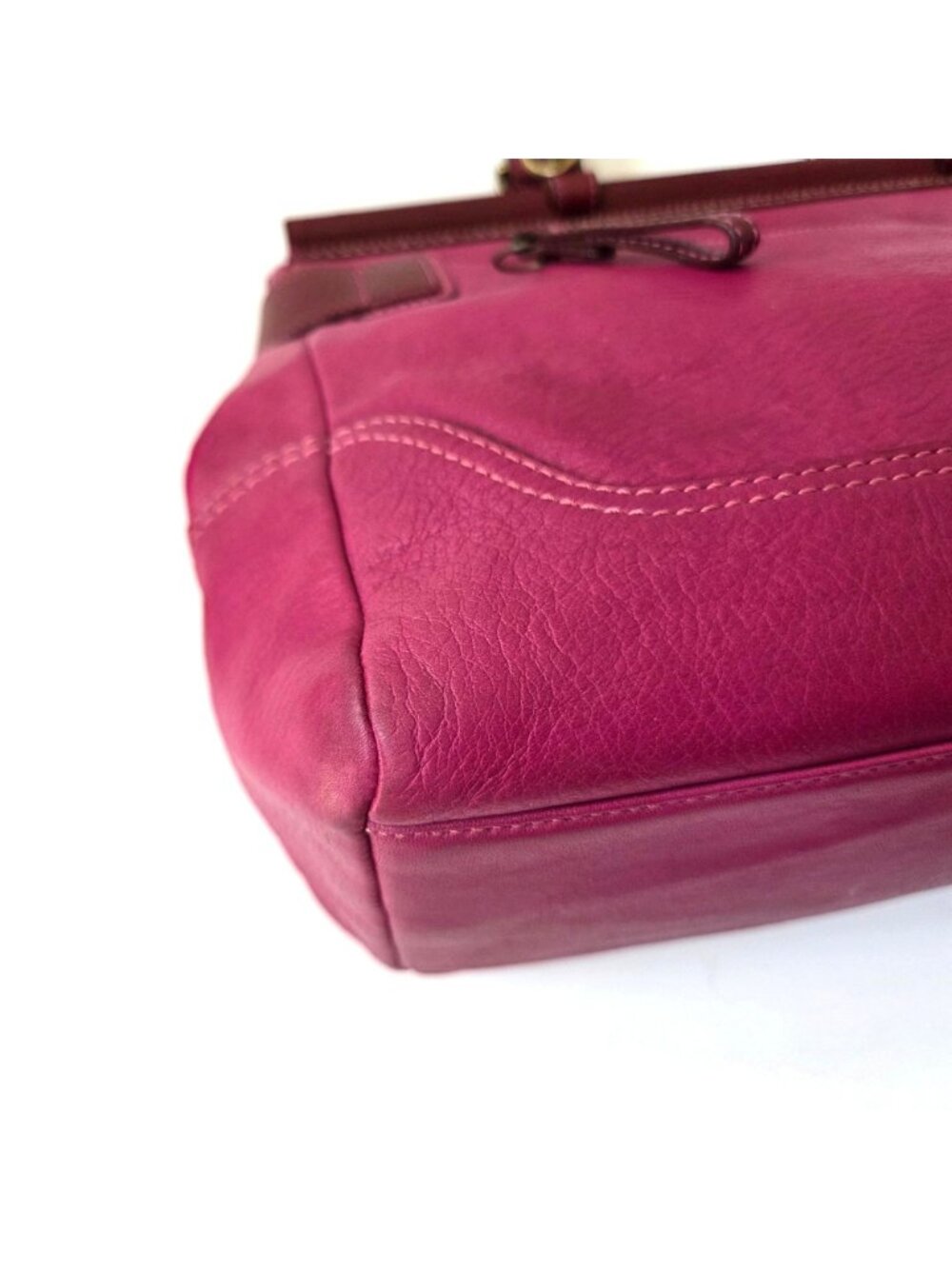 Coach Purse Soho Dowel Top Dual Tone Fuschia Satchel Bag Limited Edition 9749 - Picture 12 of 16